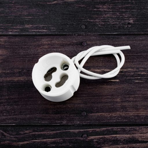 Kerámia foglalat LED izzókhoz, GU10 kocka