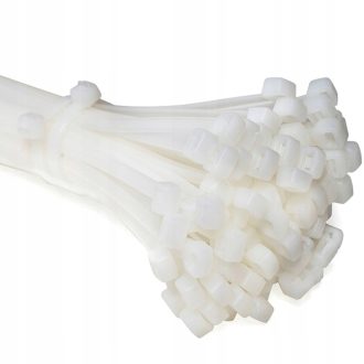 Erős kábelkötegelő 2,5x150mm fehér 100 darab LUMILED