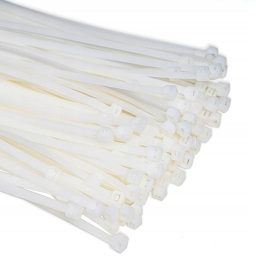 Erős kábelkötegelő 2,5x150mm fehér 100 darab LUMILED