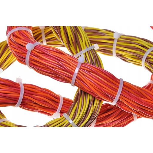 Erős kábelkötegelő 2,5x150mm fehér 100 darab LUMILED