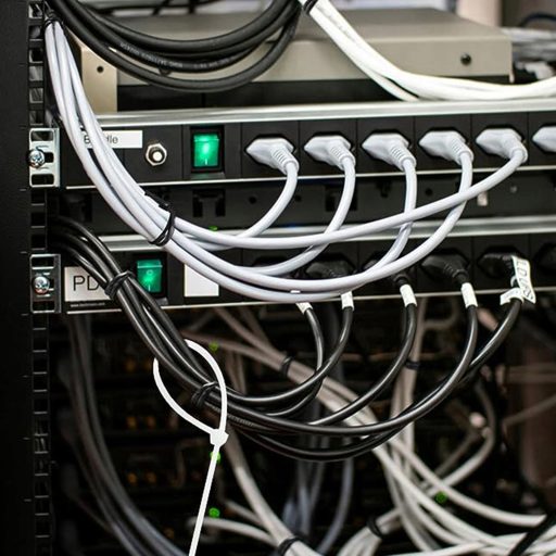 Erős kábelkötegelő 3,6x150mm fehér 100 darab LUMILED