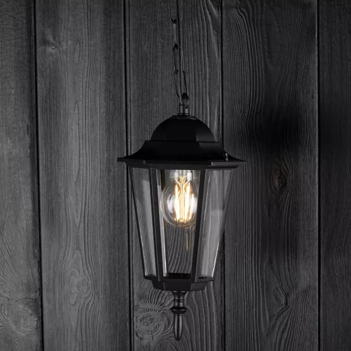 Kültéri Függőlámpa E27 LANTERN Fekete BELLIS LUMILED